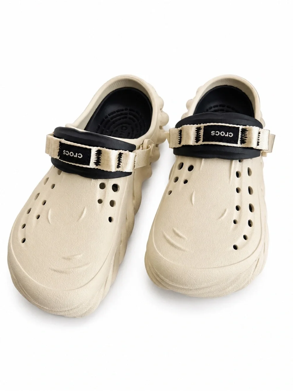 Crocs Men’s Echo Clogs, Bone/Black
